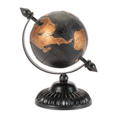 Globe Décor 7”H Resin/Metal