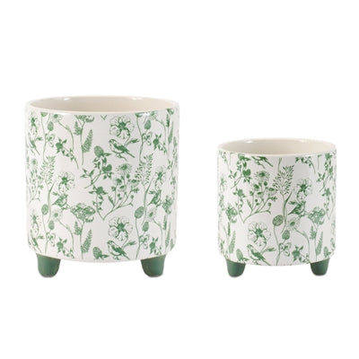 Container (Set of 2) 4"D x 4.25"H, 5.25"D x 6"H Dolomite