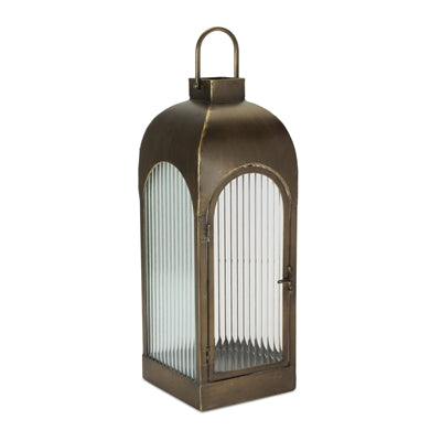 Lantern 7.25"SQ x 22"H Iron/Glass