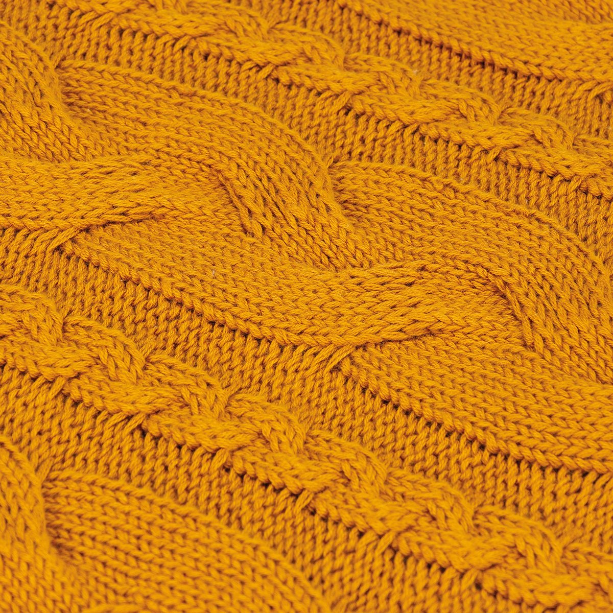 Cable Knit Saffron Throw