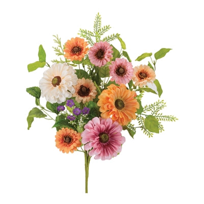 Mixed Zinnia Bush 20”H Polyester