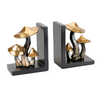 Mushroom Bookends (Set of 2) 4.75"L x 6"H Resin