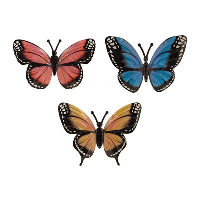 Butterfly (3 Asst) 8"H, 9.5"H, 10.5"H Iron