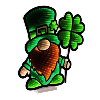 Leprechaun w/4 Leaf Clover Ekkolight 22.5”H Acrylic UL Plug