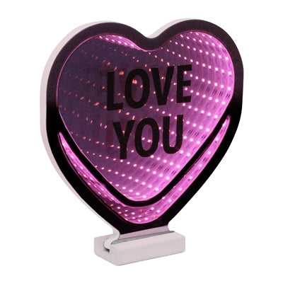 Heart Love You Ekkolight 9.5”H Acrylic UL Plug