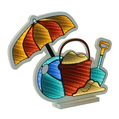 Beach Umbrella/Ball/Pail Ekkolight 13.5”H Acrylic UL Plug