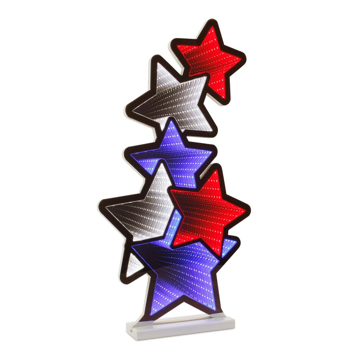 Patriotic Star Stack 23.5”H Acrylic UL Plug