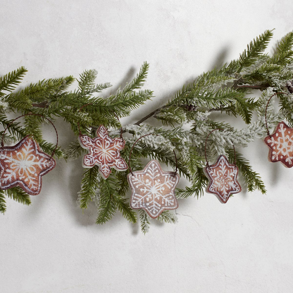 Gingerbread Snowflake Ornaments (S/5)