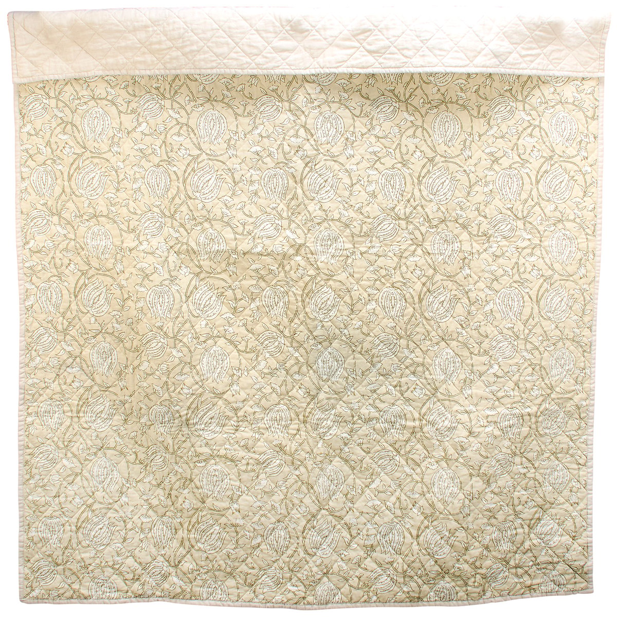 Tan Floral Throw