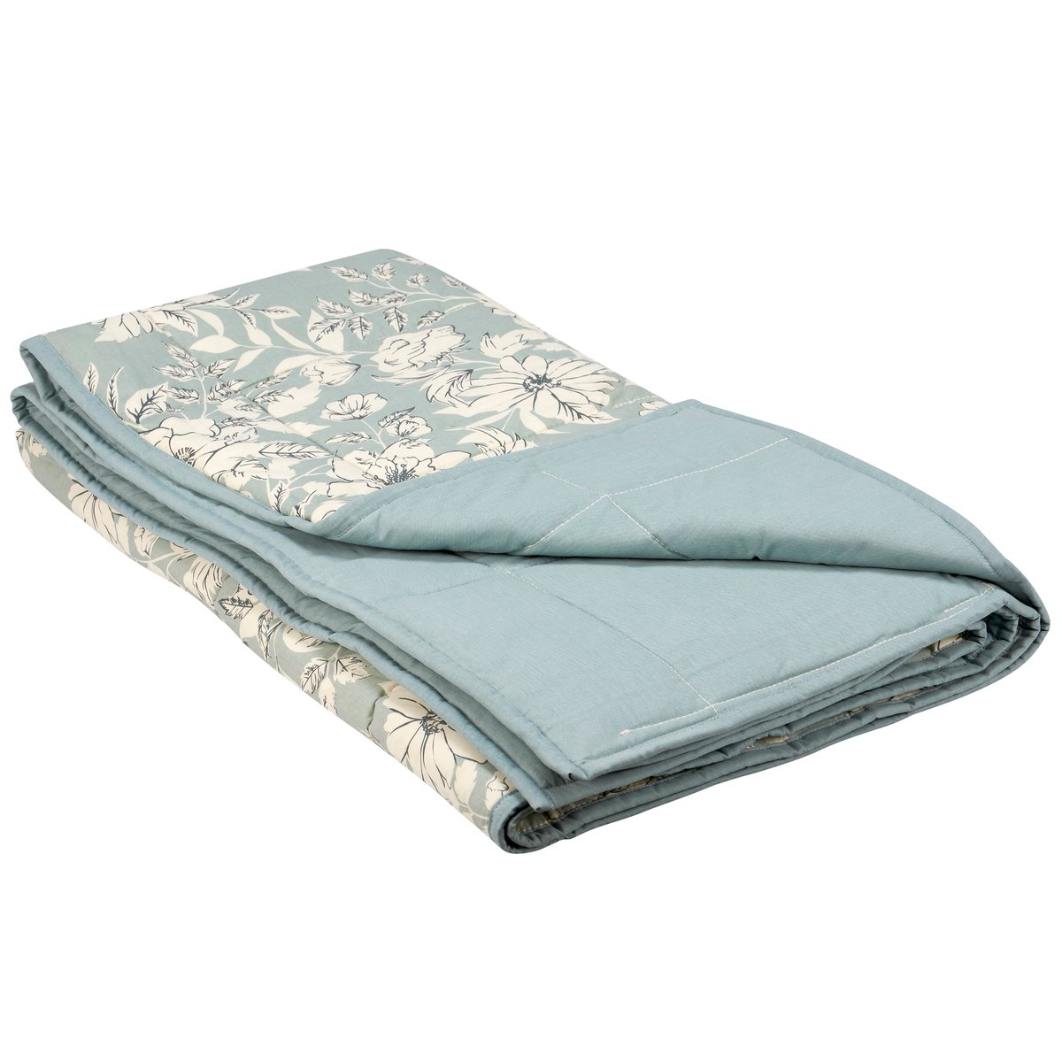 Blue Floral Throw