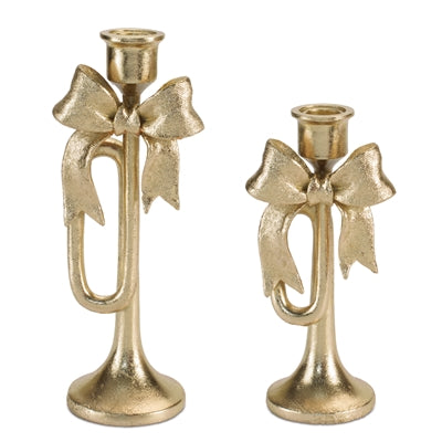 Bow Taper Candle Holder (S/2)