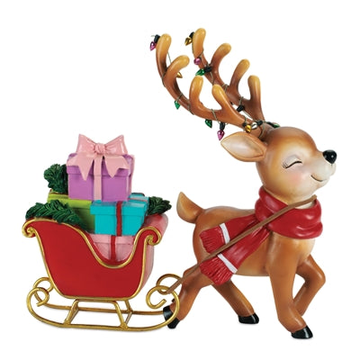Deer w/Lights and Sleigh