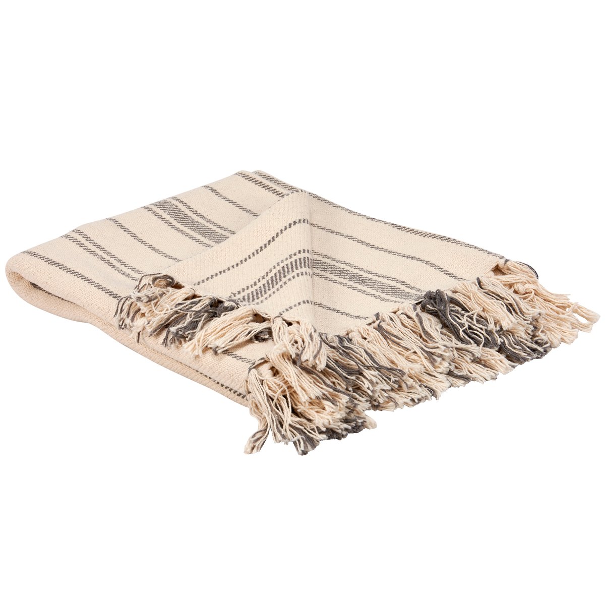 Farmhouse Striped Throw