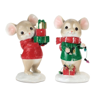 Mouse w/Lights & Packages (S/2)