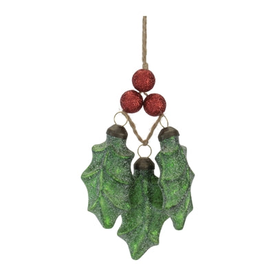 Triple Holly Leaf Ornament