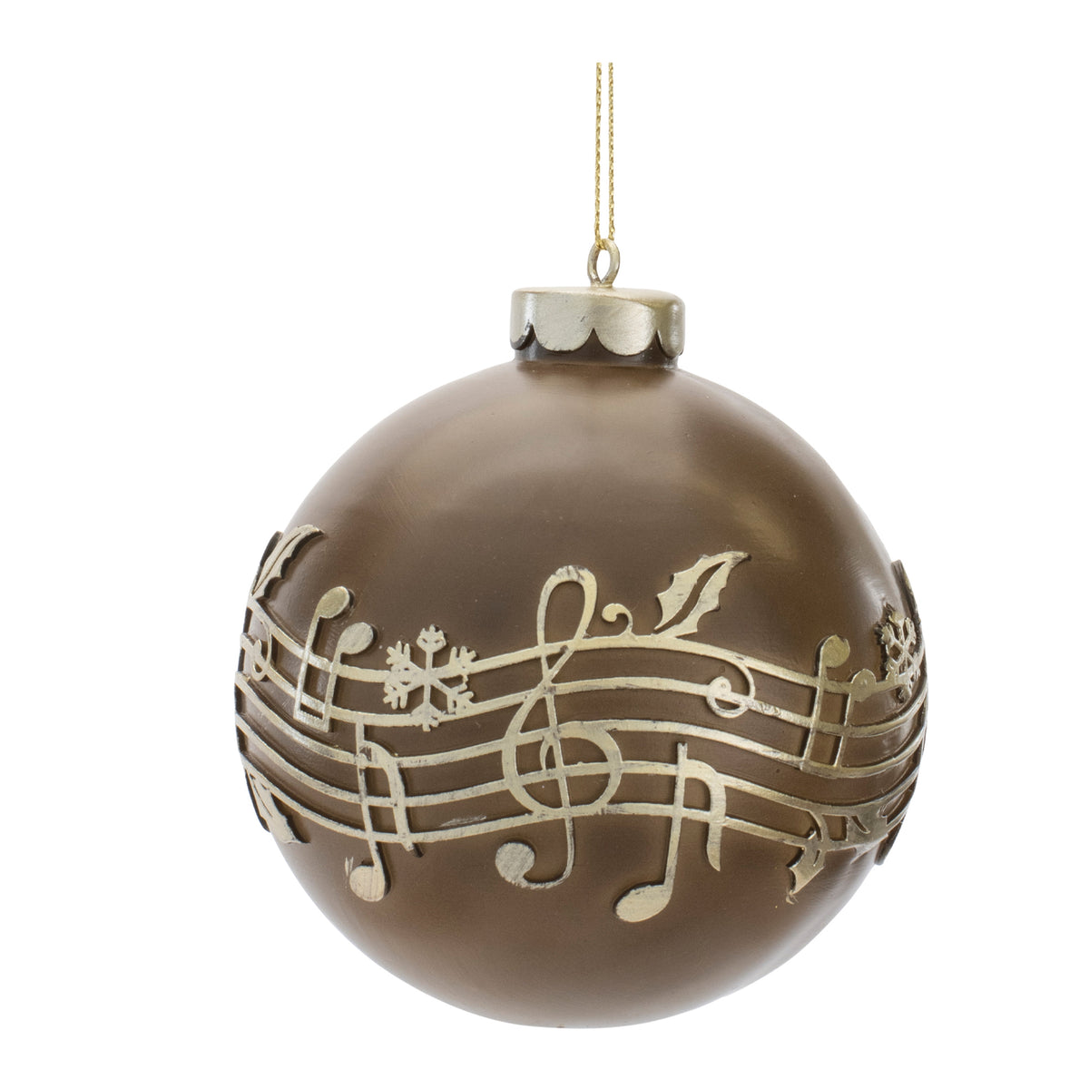 Ball Ornament w/Music Staff