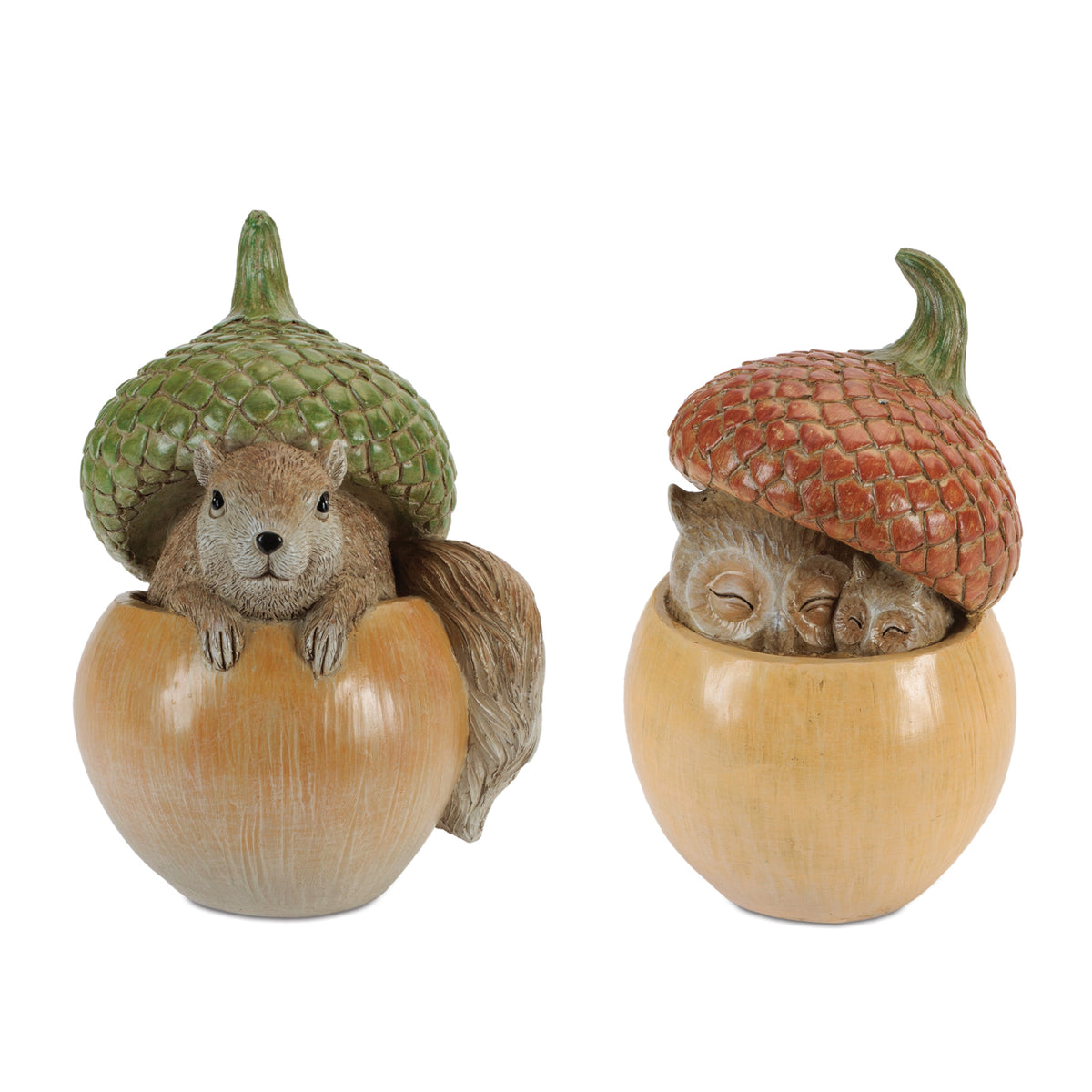 Acorn w/Squirrel and Owl (S/2)