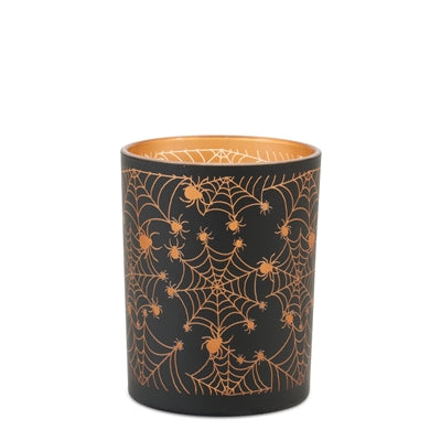 Glass Spider Web Candle Holders (S/2)
