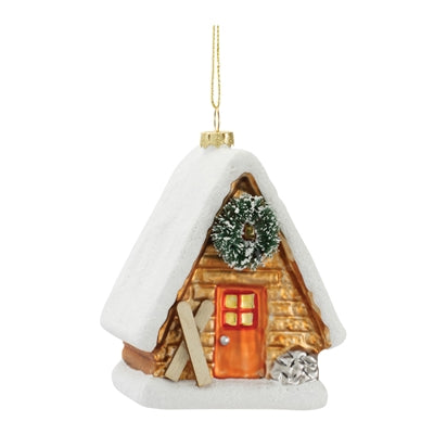 Ski Cabin Ornament