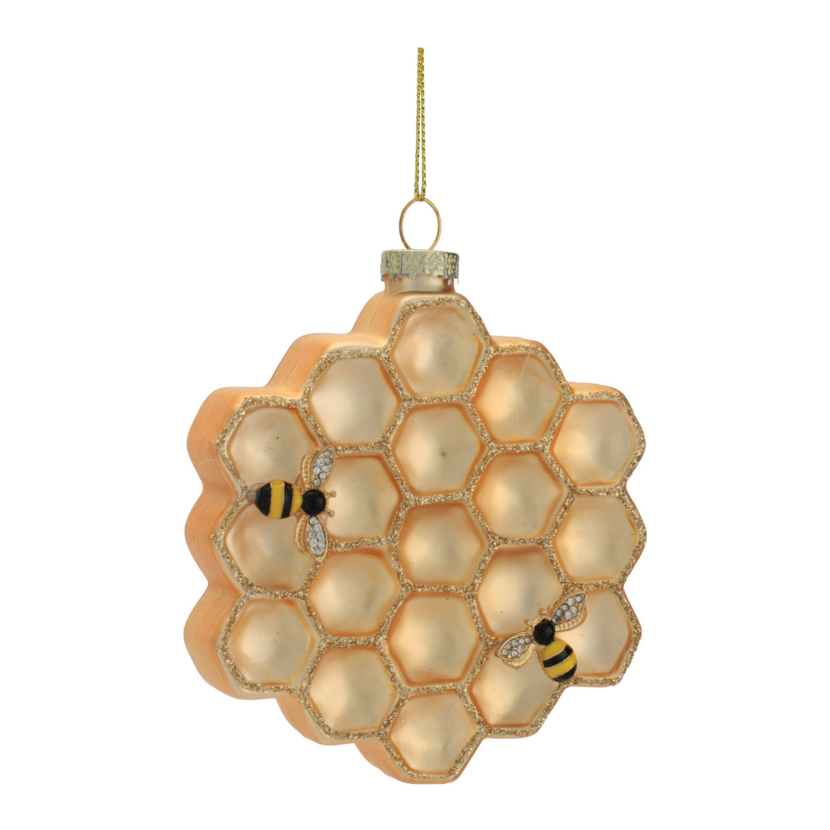 Honeycomb and Bee Ornament