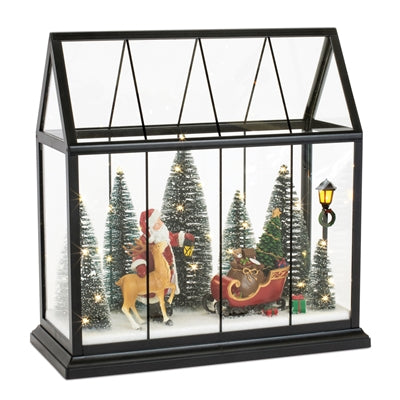 LED Greenhouse w/Santa