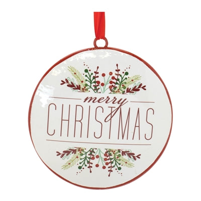 Merry Christmas Disc Ornament