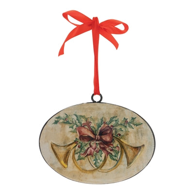 French Horn Disc Ornament