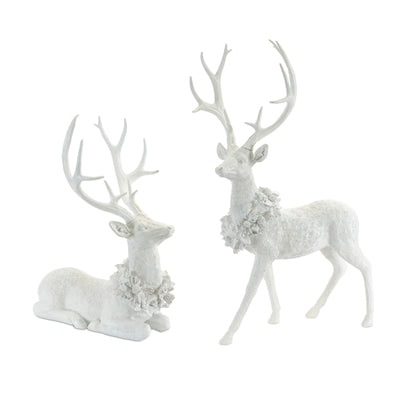 Deer w/Wreath (S/2)