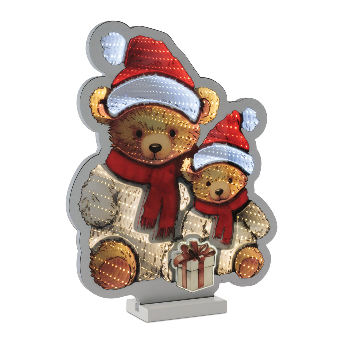 Teddy Bears w/Santa Hats Ekkolight