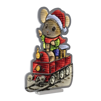 Christmas Mouse on Train Ekkolight