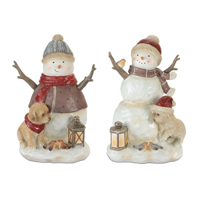 Snowman w/Dog (S/2)