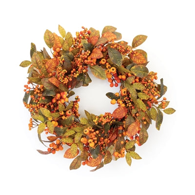 Mixed Berry Wreath 24”D Polyester/Twig