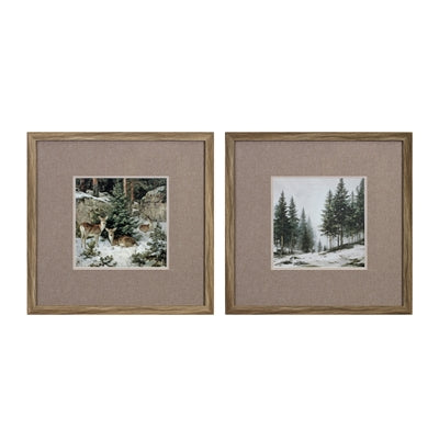 Framed Forest Print (S/2)