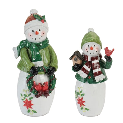 Snowman w/Cardinal (S/2)