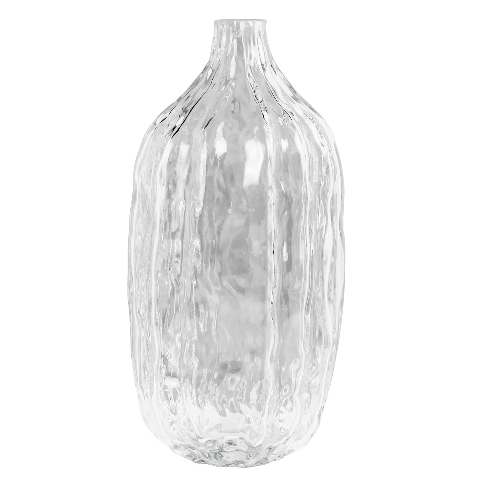 Ridged Glass Bottle - Lrg