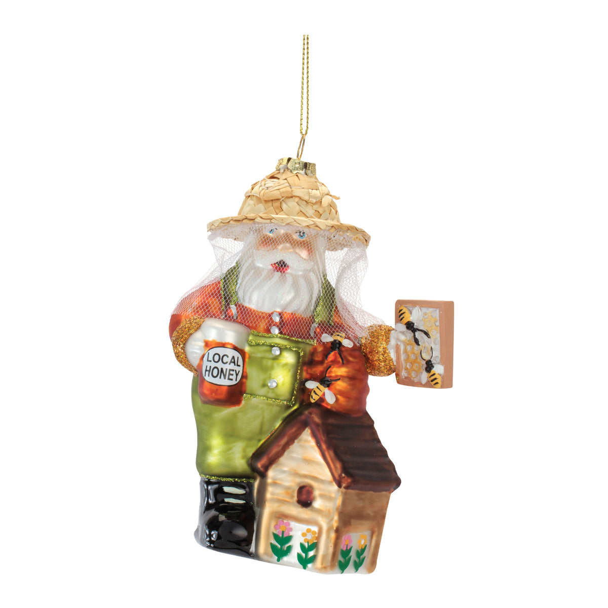 Santa Beekeeper Ornament