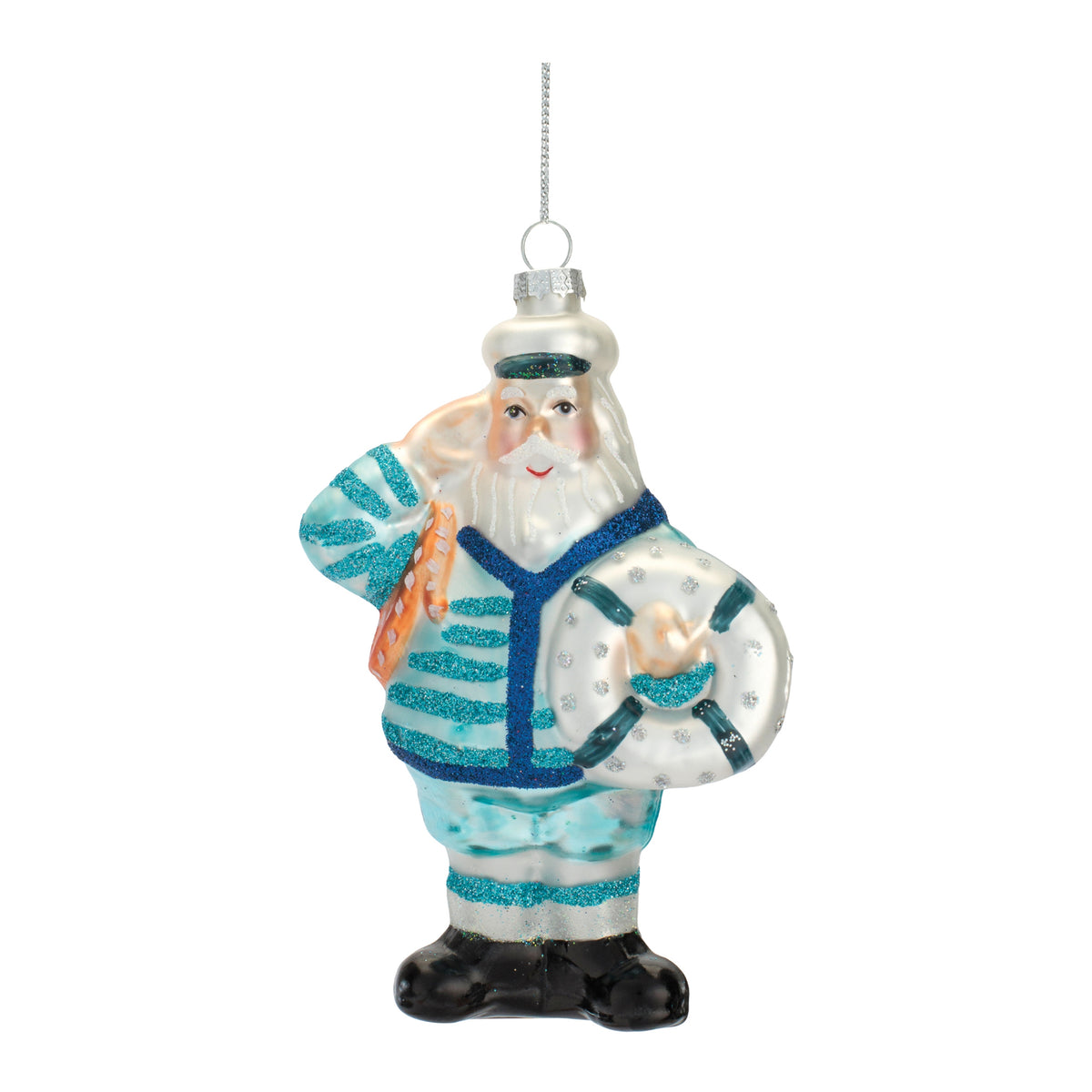 Santa w/Life Preserver Ornament