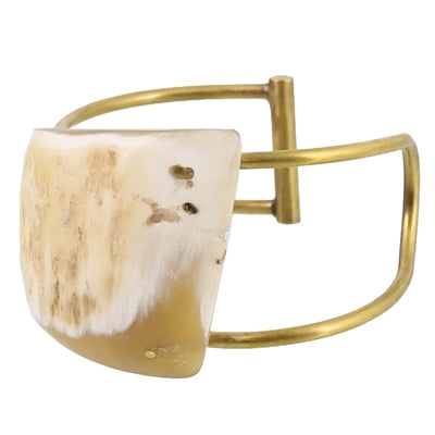 Bayan Wire Cuff with Quadrilateral Horn - Light Horn