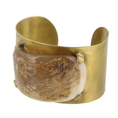Banten Wide Cuff - Light Horn