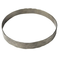 Eve Hammered Bangle, Silver - Lrg