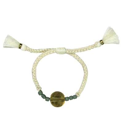 Bracelet Circle, Teal Beads
