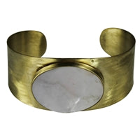 Cuff with Bezel Set Mother of Pearl