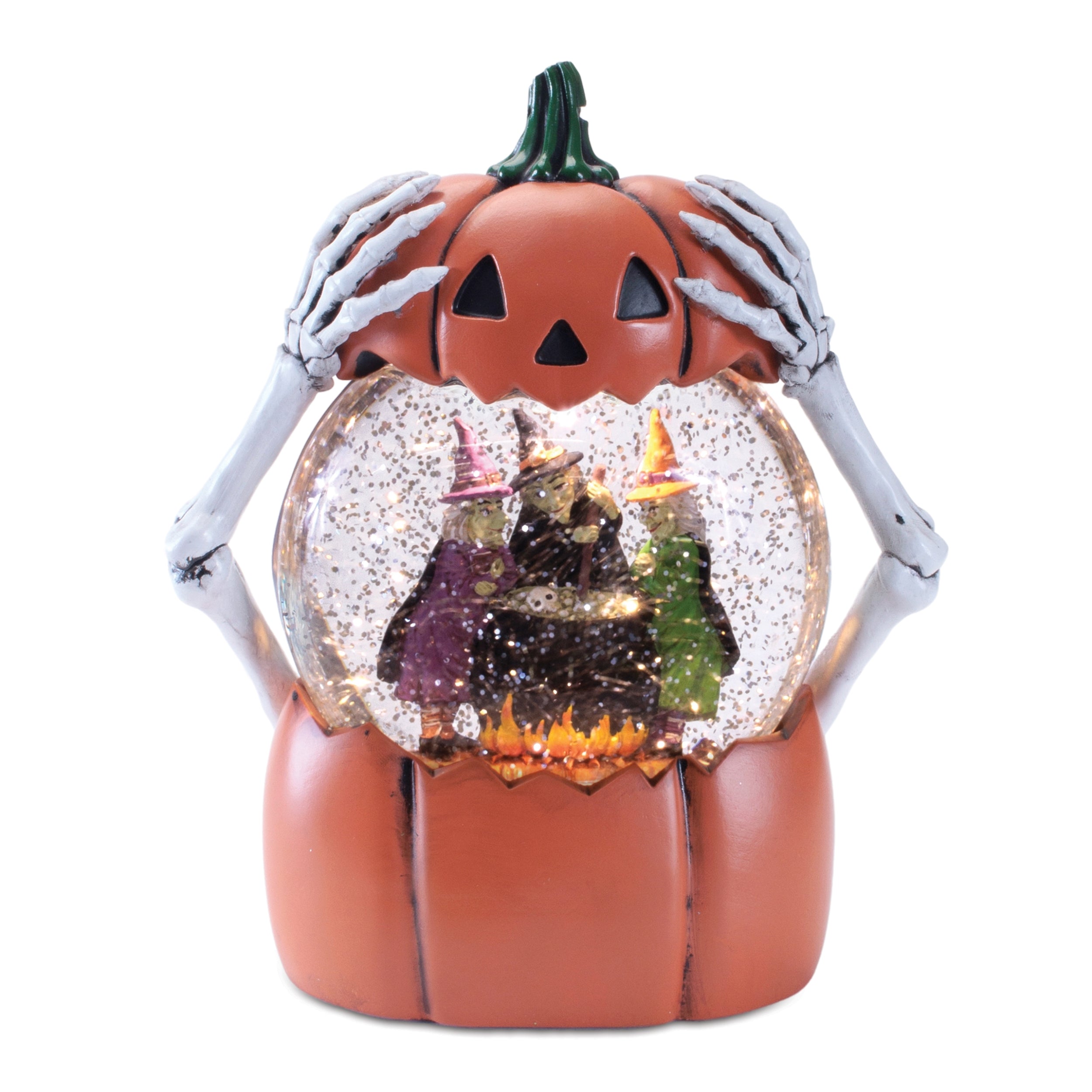 Witches In Pumpkin Water Globe