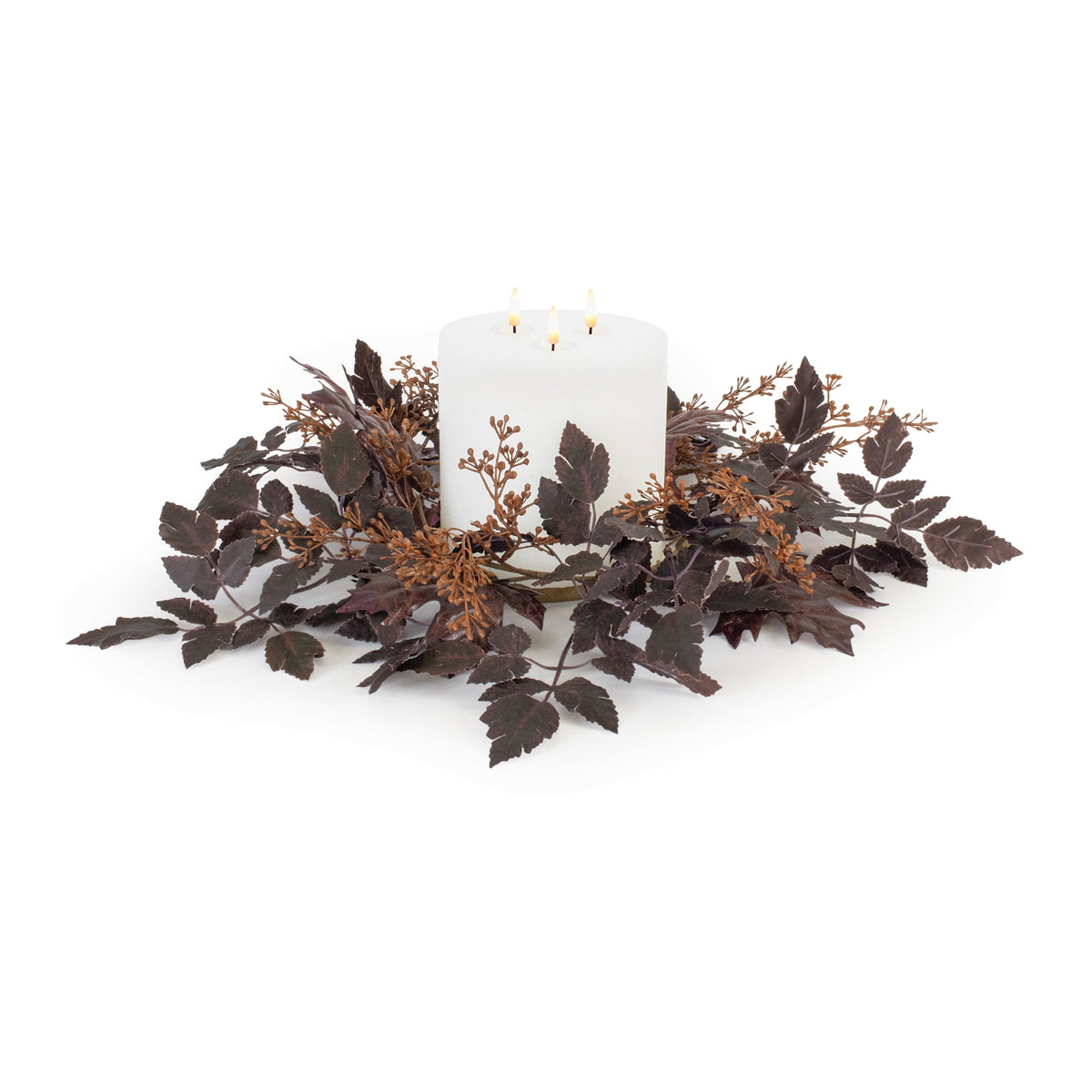 Mini Berry Fall Leaf Candle Ring