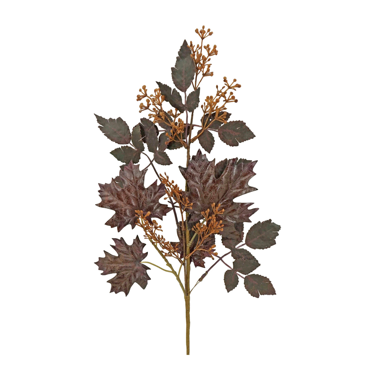 Mini Berry Fall Leaf Spray