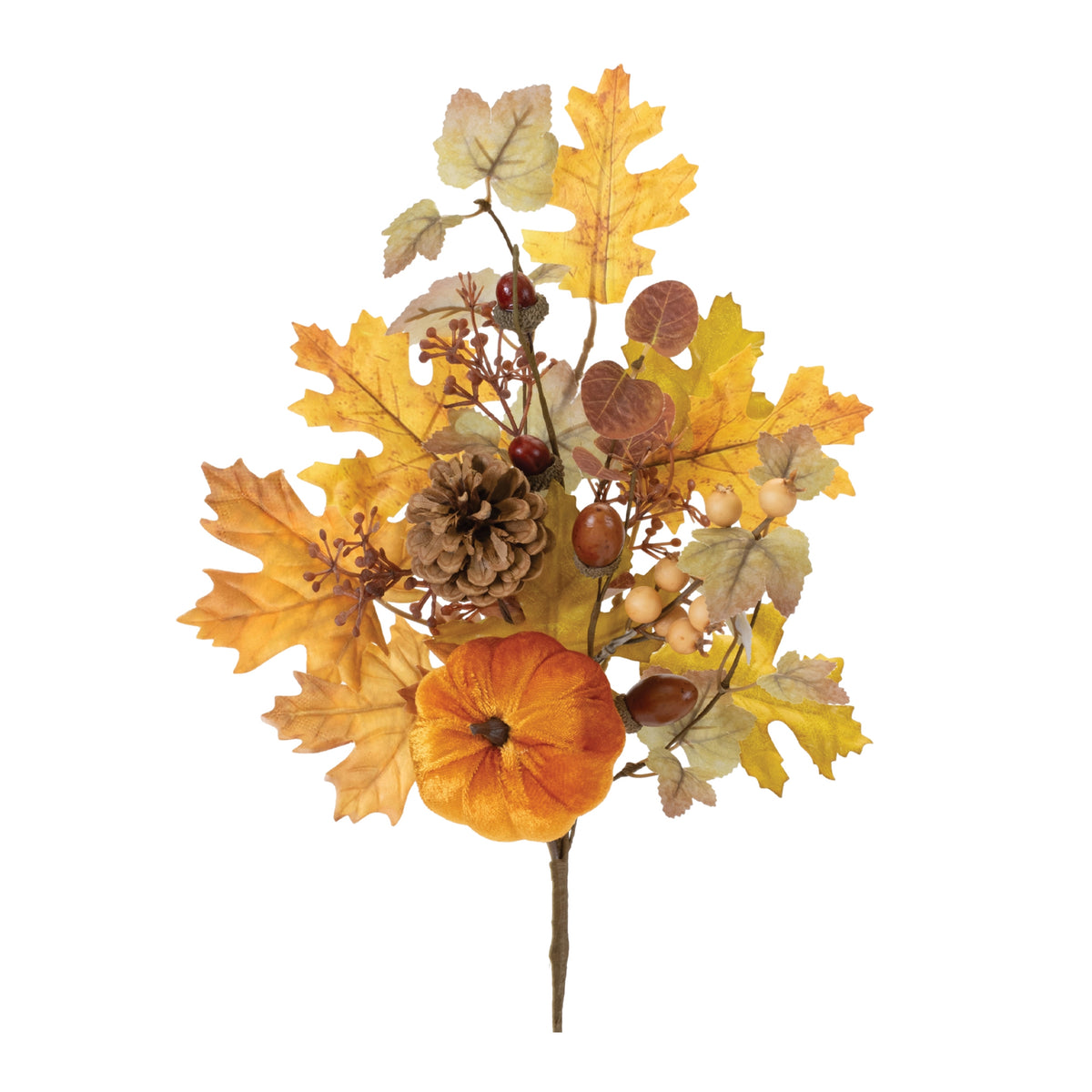 Pumpkin and Fall Leaf Spray