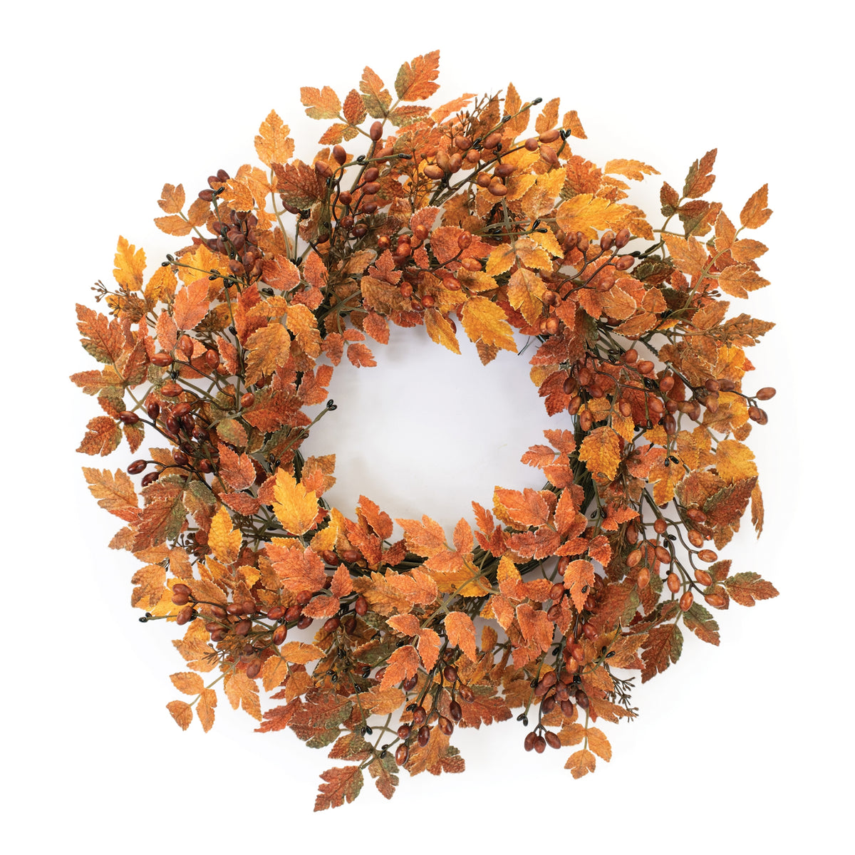 Mixed Fall Leaf Wreath