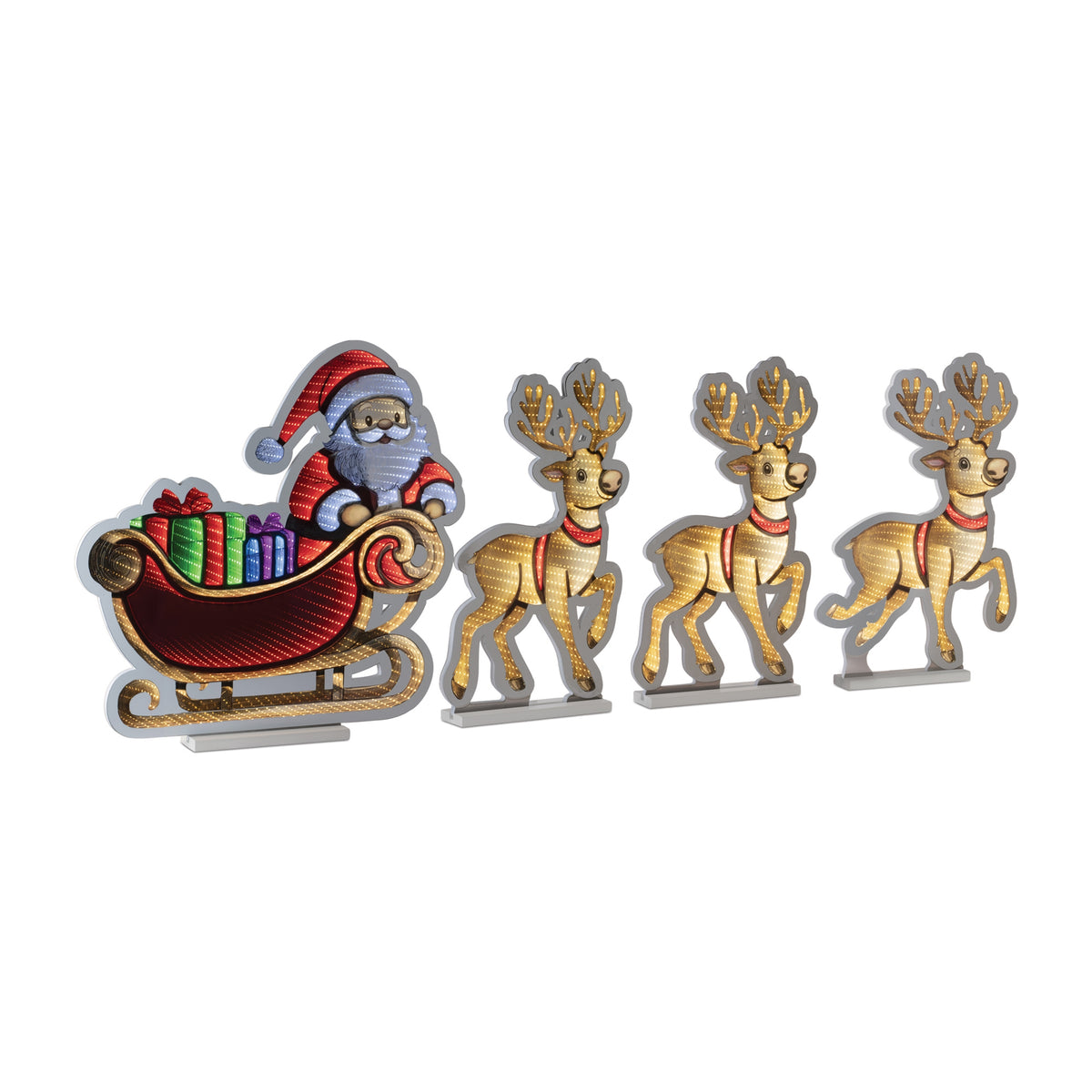 Santa in Sleigh w/Reindeer Ekkolight
