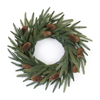 Pine w/Cone Wreath
