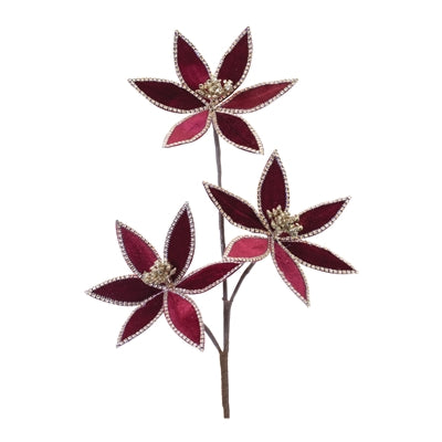 Triple Poinsettia Spray